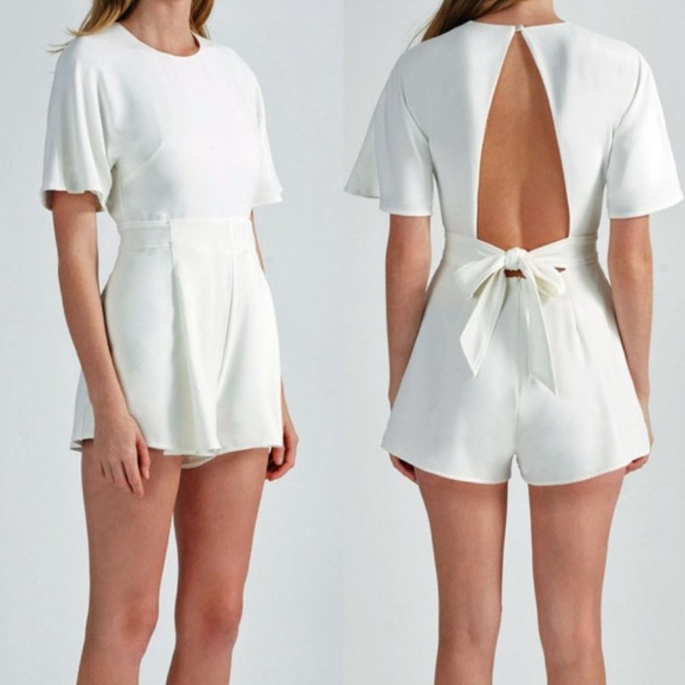 Eight Paris White Romper Size S